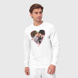 Костюм хлопковый мужской Twilight love, цвет: белый — фото 2