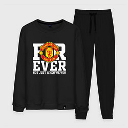 Костюм хлопковый мужской Manchester United FOREVER NOT JUST WHEN WE WIN, цвет: черный