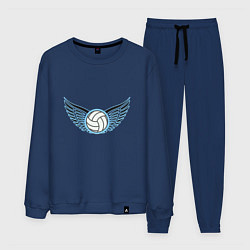 Костюм хлопковый мужской Volleyball Wings, цвет: тёмно-синий