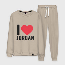 Костюм хлопковый мужской I Love Jordan, цвет: миндальный