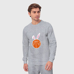 Костюм хлопковый мужской Basketball Bunny, цвет: меланж — фото 2