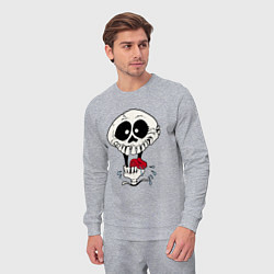 Костюм хлопковый мужской Smile Hype Skull, цвет: меланж — фото 2