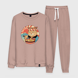 Костюм хлопковый мужской Catana Ramen, цвет: пыльно-розовый