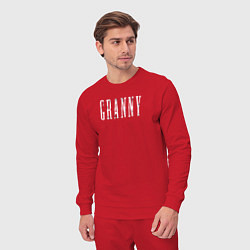 Костюм хлопковый мужской Logo Granny, цвет: красный — фото 2