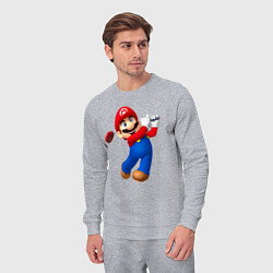 Костюм хлопковый мужской Марио - крутейший гольфист Super Mario, цвет: меланж — фото 2