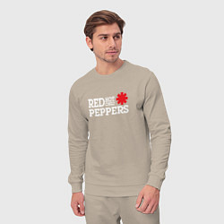 Костюм хлопковый мужской RHCP Logo Red Hot Chili Peppers, цвет: миндальный — фото 2