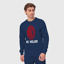 Костюм хлопковый мужской МИЛАН AC Milan, цвет: тёмно-синий — фото 2