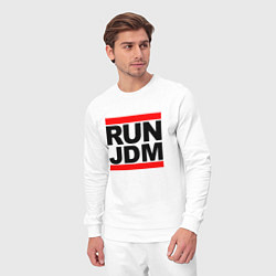 Костюм хлопковый мужской Run JDM Japan, цвет: белый — фото 2