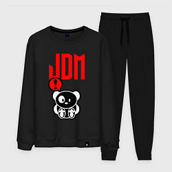 Костюм хлопковый мужской JDM Panda Japan Bear, цвет: черный