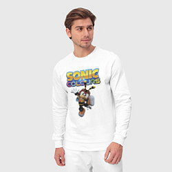 Костюм хлопковый мужской Charmy Bee Sonic Video game, цвет: белый — фото 2