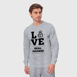 Костюм хлопковый мужской Real Madrid Love Классика, цвет: меланж — фото 2