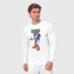 Костюм хлопковый мужской Sonic Hedgehog Video game!, цвет: белый — фото 2