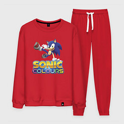 Костюм хлопковый мужской Sonic Colours Hedgehog Video game, цвет: красный