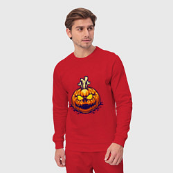 Костюм хлопковый мужской Праздник - Хэллоуин, цвет: красный — фото 2