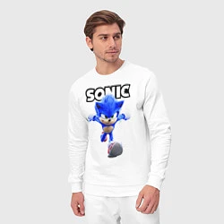 Костюм хлопковый мужской Sonic the Hedgehog 2022, цвет: белый — фото 2