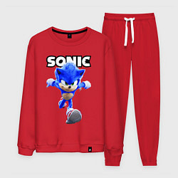 Костюм хлопковый мужской Sonic the Hedgehog 2022, цвет: красный