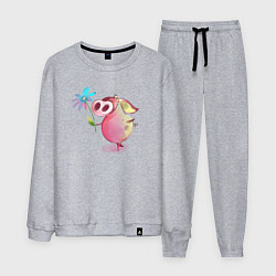 Мужской костюм Милый поросенок с цветами