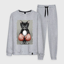Мужской костюм Крутой котяра в боксёрских перчатках Cool cat in b