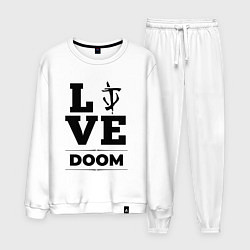 Костюм хлопковый мужской Doom Love Classic, цвет: белый
