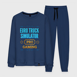 Костюм хлопковый мужской Игра Euro Truck Simulator PRO Gaming, цвет: тёмно-синий