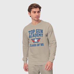 Костюм хлопковый мужской TOP GUN Academy Class of 85, цвет: миндальный — фото 2