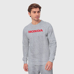 Костюм хлопковый мужской HONDA ХОНДА LOGO спина, цвет: меланж — фото 2