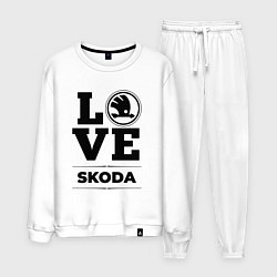 Костюм хлопковый мужской Skoda Love Classic, цвет: белый