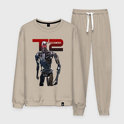 Костюм хлопковый мужской Terminator 2 - T800, цвет: миндальный