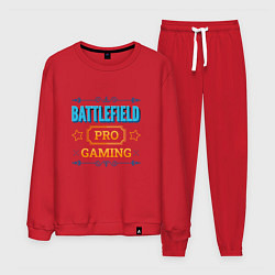 Костюм хлопковый мужской Игра Battlefield PRO Gaming, цвет: красный