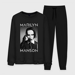 Костюм хлопковый мужской Marilyn Manson фото, цвет: черный