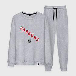 Костюм хлопковый мужской New York Rangers NHL, цвет: меланж