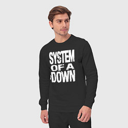 Костюм хлопковый мужской System of a Down логотип, цвет: черный — фото 2