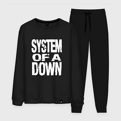 Костюм хлопковый мужской System of a Down логотип, цвет: черный