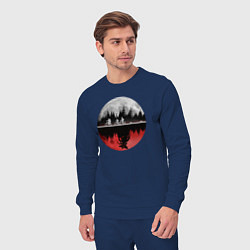 Костюм хлопковый мужской Stranger Things Moon, цвет: тёмно-синий — фото 2