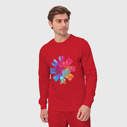 Костюм хлопковый мужской RHCP Color, цвет: красный — фото 2