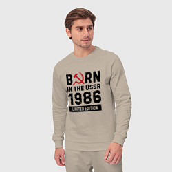 Костюм хлопковый мужской Born In The USSR 1986 Limited Edition, цвет: миндальный — фото 2