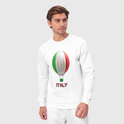 Костюм хлопковый мужской 3d aerostat Italy flag, цвет: белый — фото 2