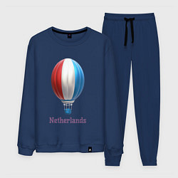 Мужской костюм 3d aerostat Netherlands flag