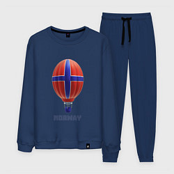 Мужской костюм 3d aerostat Norway flag