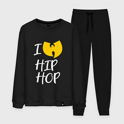 Костюм хлопковый мужской I Love Wu-Tang Clan, цвет: черный