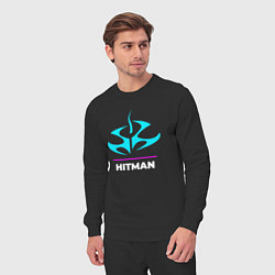 Костюм хлопковый мужской Символ Hitman в неоновых цветах, цвет: черный — фото 2