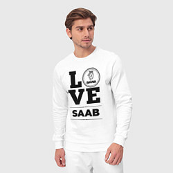 Костюм хлопковый мужской Saab Love Classic, цвет: белый — фото 2