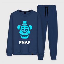 Костюм хлопковый мужской Символ FNAF в неоновых цветах, цвет: тёмно-синий