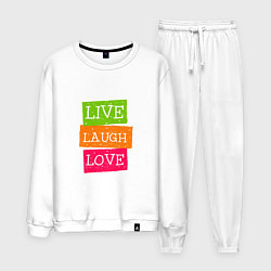 Мужской костюм Live laugh love quote