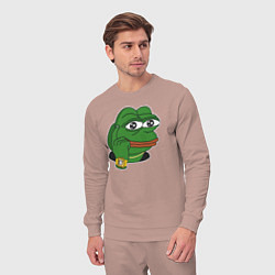 Костюм хлопковый мужской Пепе Лягушонок советует думать, цвет: пыльно-розовый — фото 2