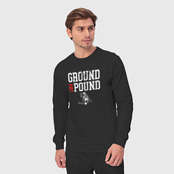 Костюм хлопковый мужской Ground And Pound Добивание ММА, цвет: черный — фото 2