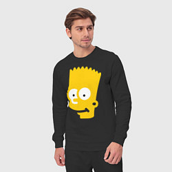 Костюм хлопковый мужской Барт Симпсон - портрет, цвет: черный — фото 2