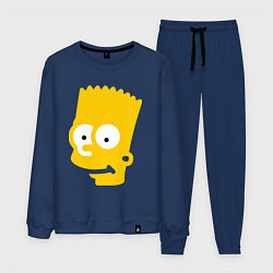 Костюм хлопковый мужской Барт Симпсон - портрет, цвет: тёмно-синий