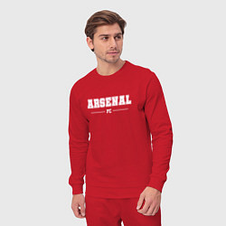 Костюм хлопковый мужской Arsenal football club классика, цвет: красный — фото 2