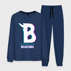 Костюм хлопковый мужской Символ Beastars в стиле glitch, цвет: тёмно-синий